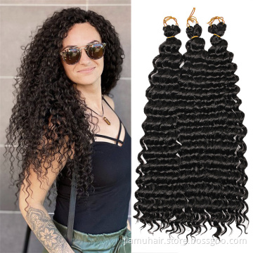 crochet braid deep twist hair premium deep wave yaki synthetic hair extension 22 inch braiding bulk hair